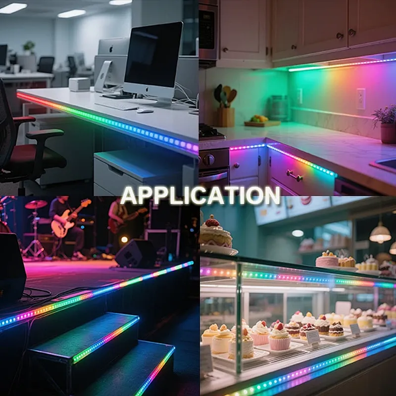 DC12V Custom Waterproof 6mm Ultra-Narrow Mini RGB Color-Changing LED Strip Lights